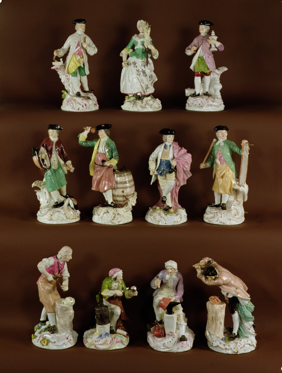 Elf Handwerkerfiguren von Johann Joachim Kaendler