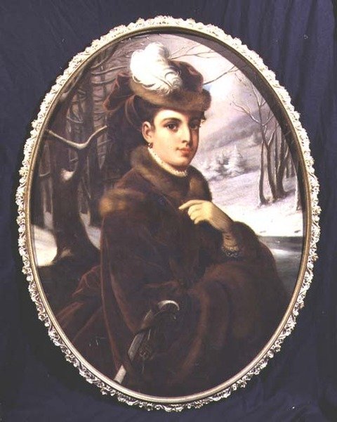 Porträt einer eleganten österreichischen Dame von Johann Kurtweil