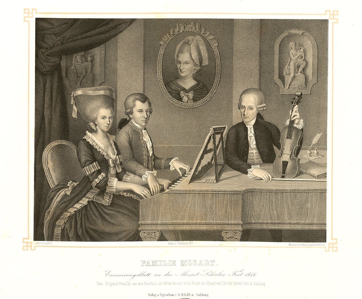 Familie Mozart von Johann Nepomuk Croce della