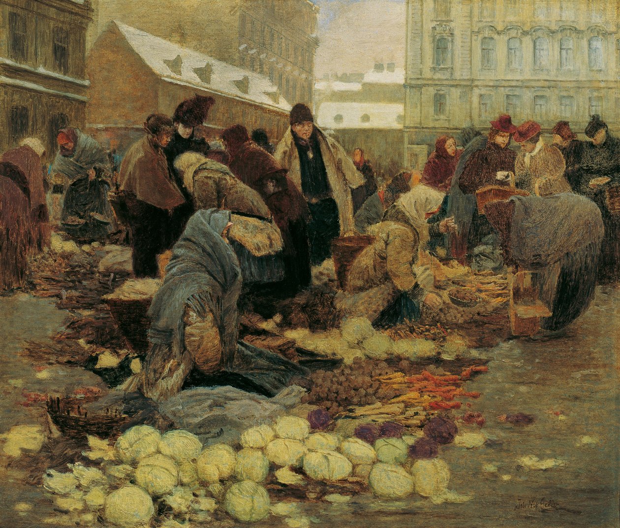 Kroatenmarkt auf der Haide in Wien von Johann Nepomuk Geller