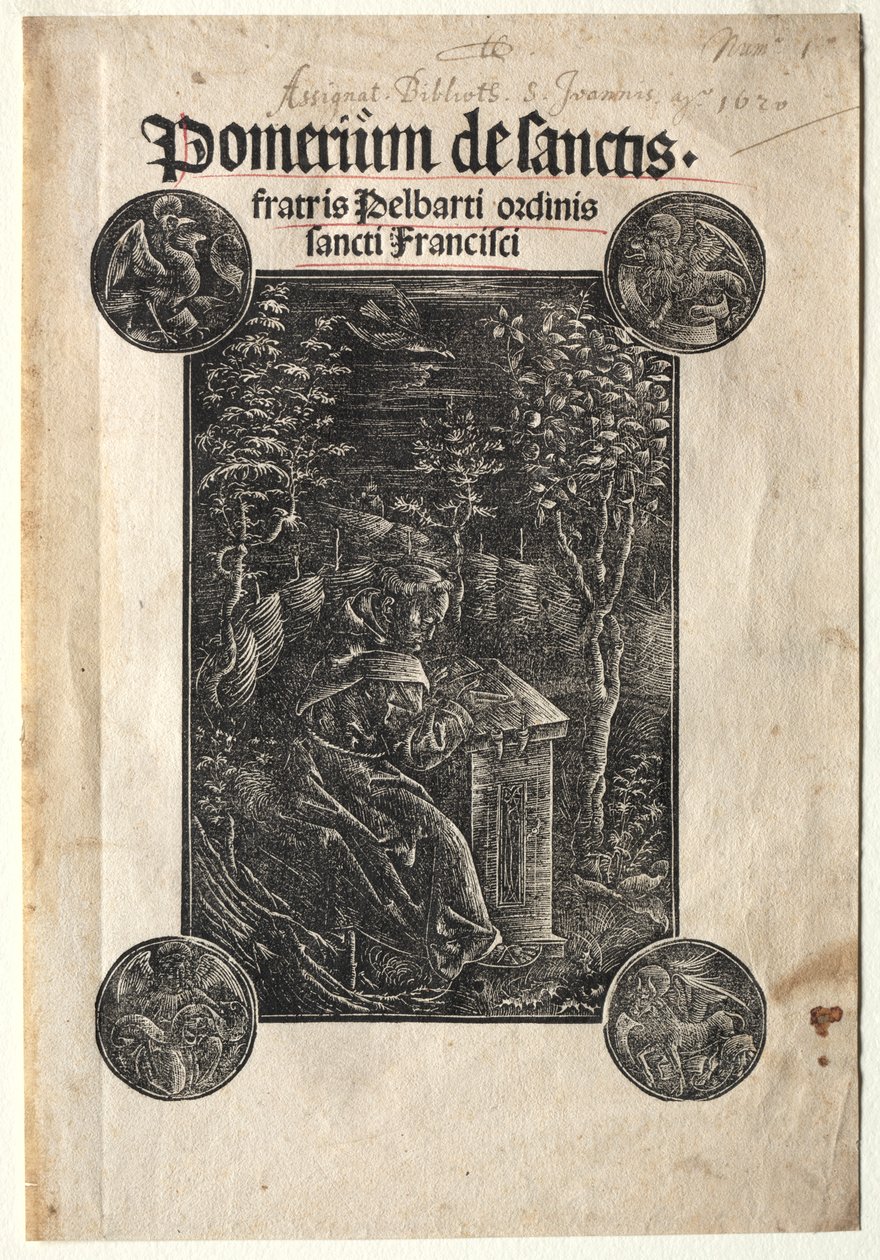 Pelbart von Temesvar studiert in einem Garten von Johann Otmar