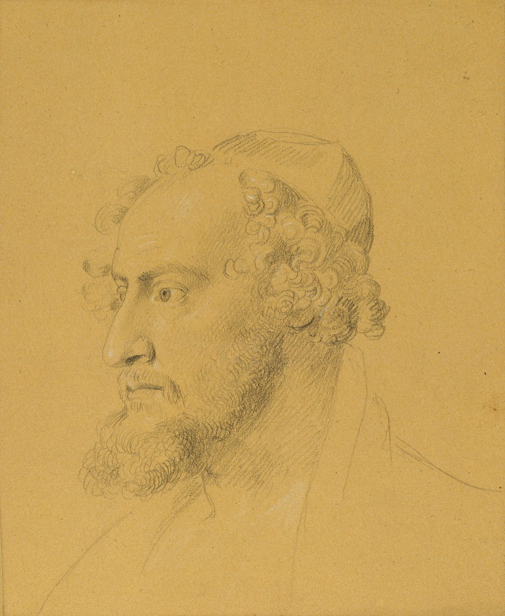 Kopfstudie eines Bärtigen von Johann Peter Krafft