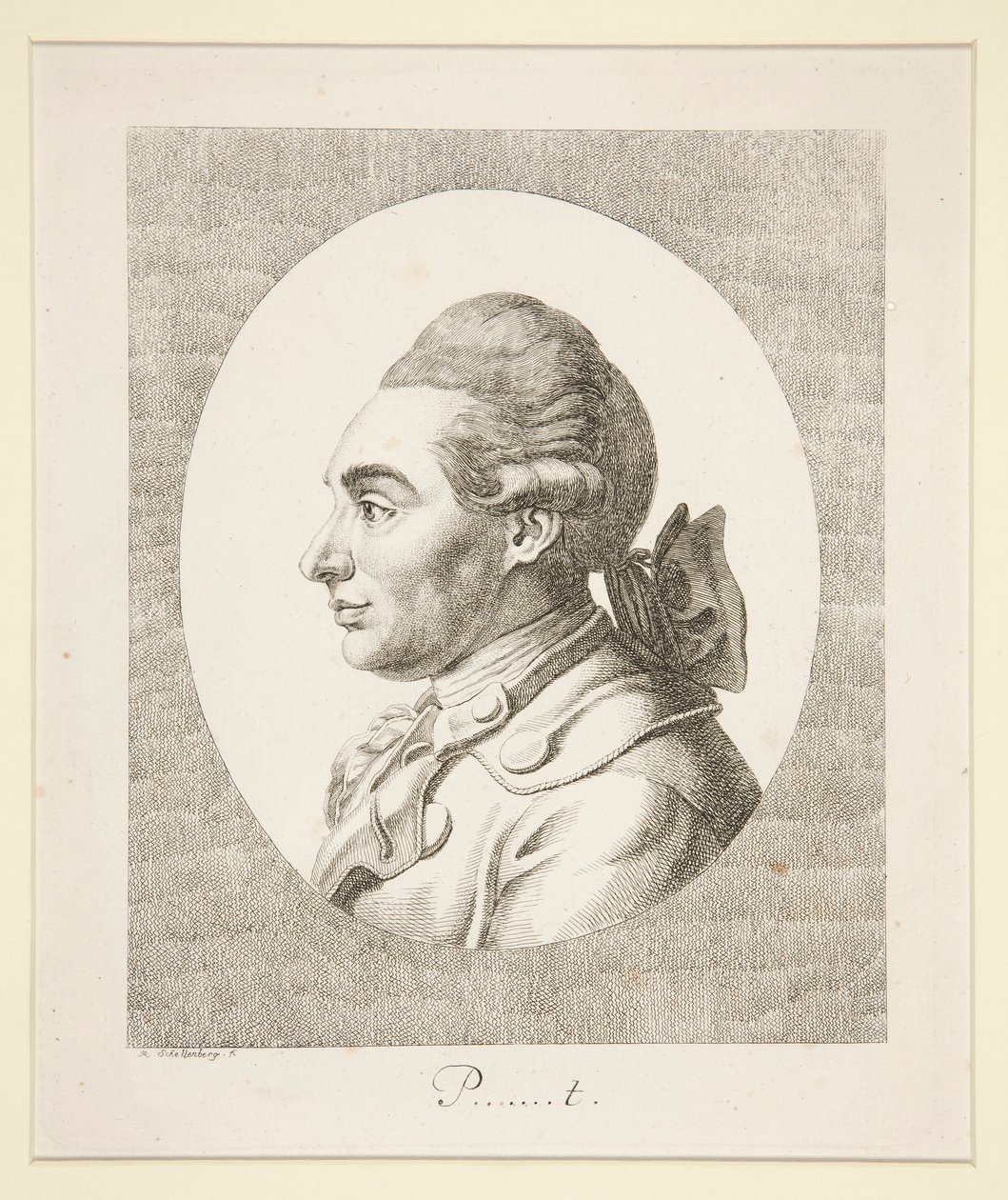 Porträt von P von Johann Rudolph Schellenberg