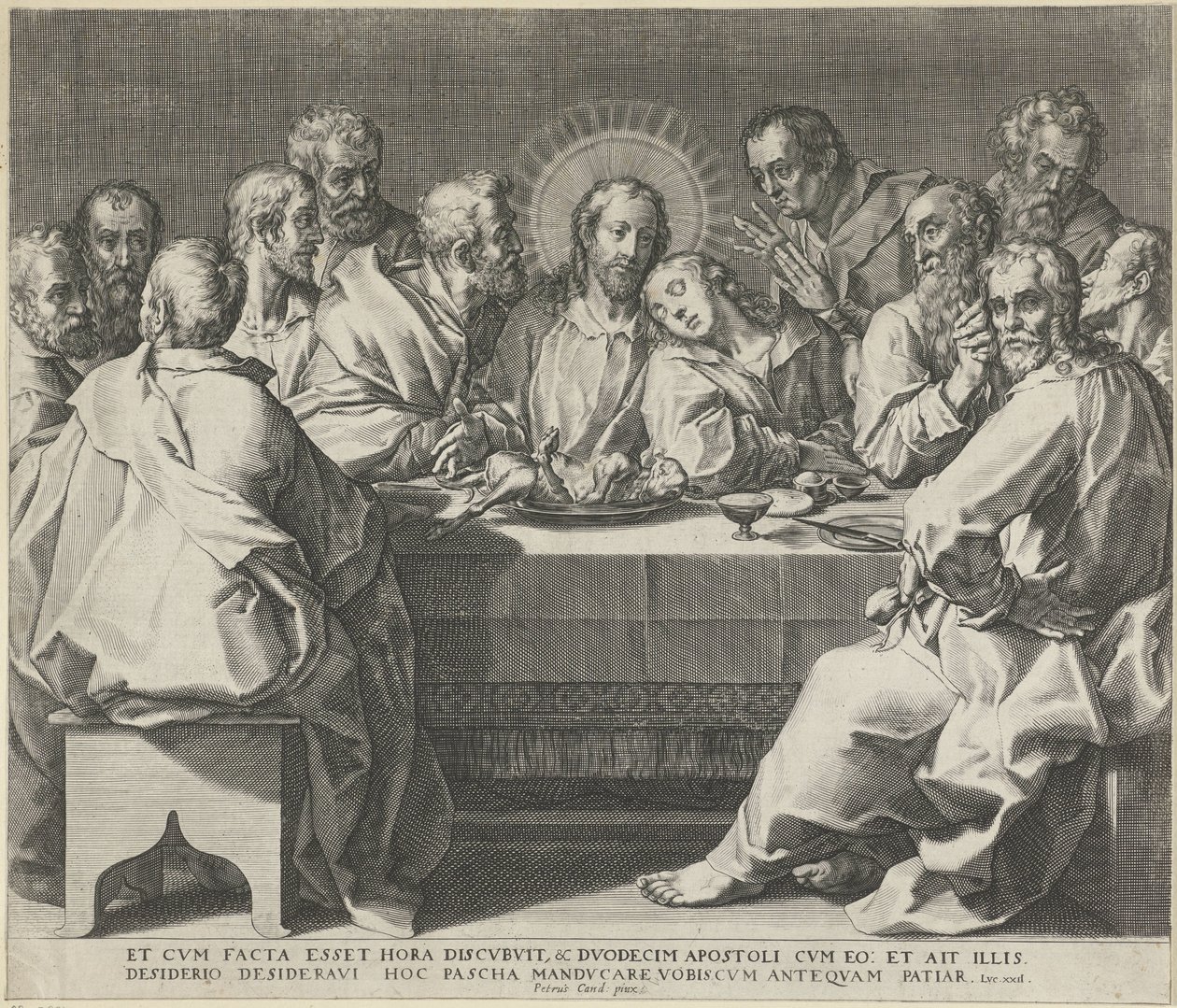 Das letzte Abendmahl von Johann Sadeler (I)