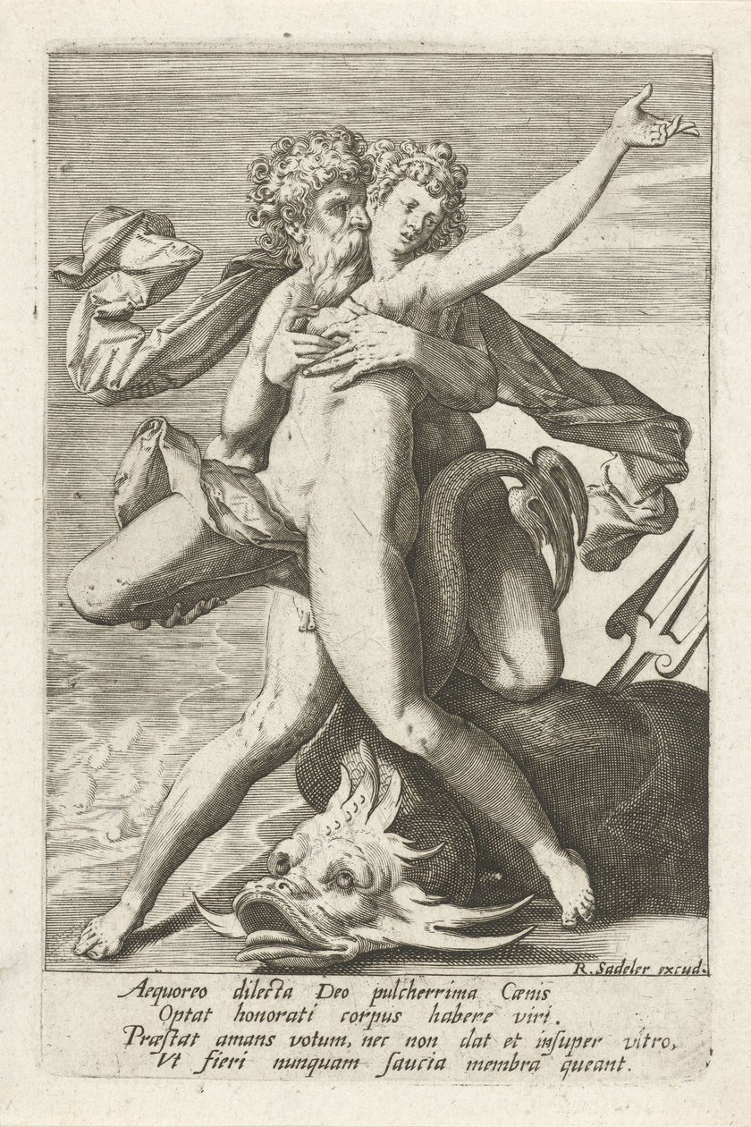 Neptun überrascht Caenis von Johann Sadeler (I)