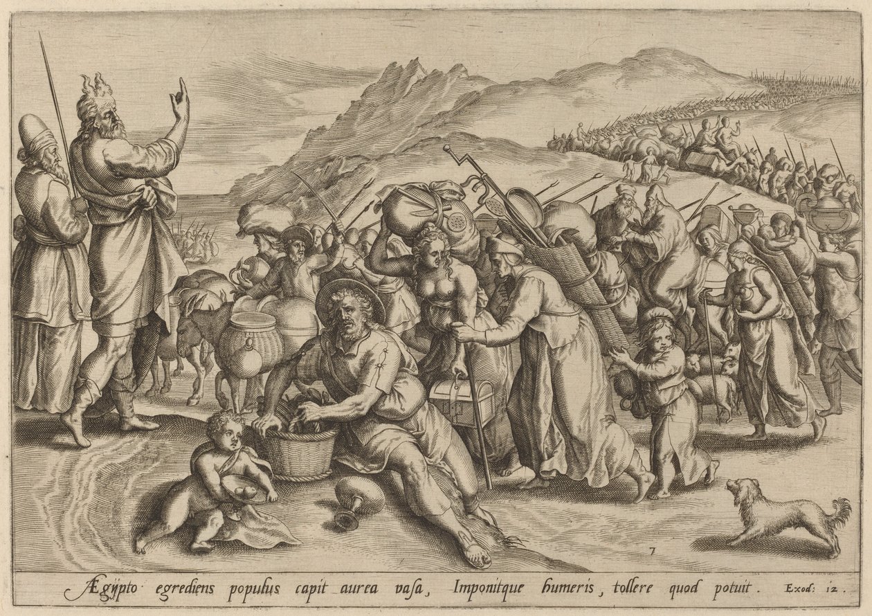 Der Auszug aus Ägypten von Johann Sadeler I