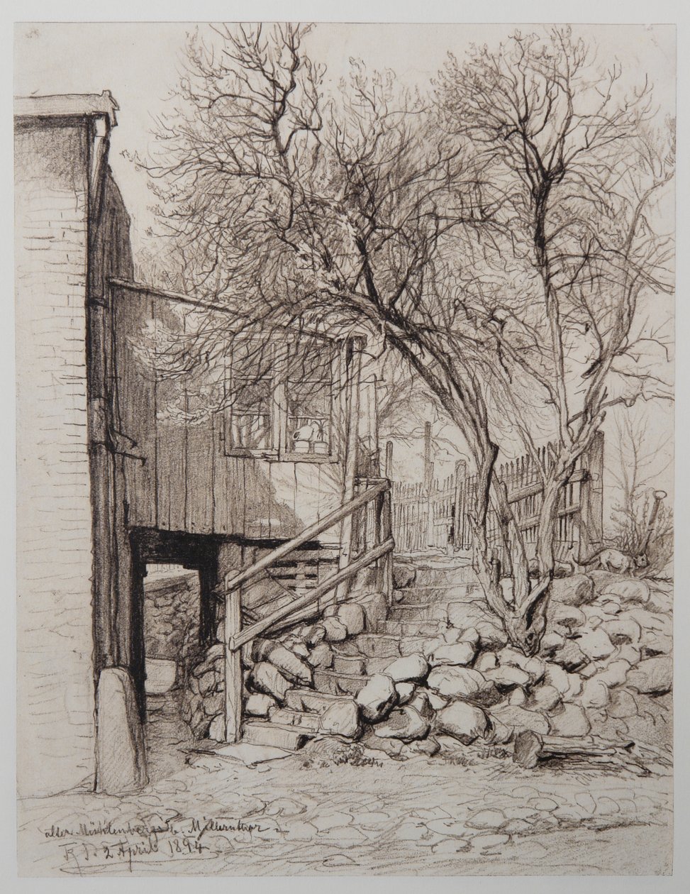 Alter Mühlenberg beim Millernthor von Johann Theobald Riefesell