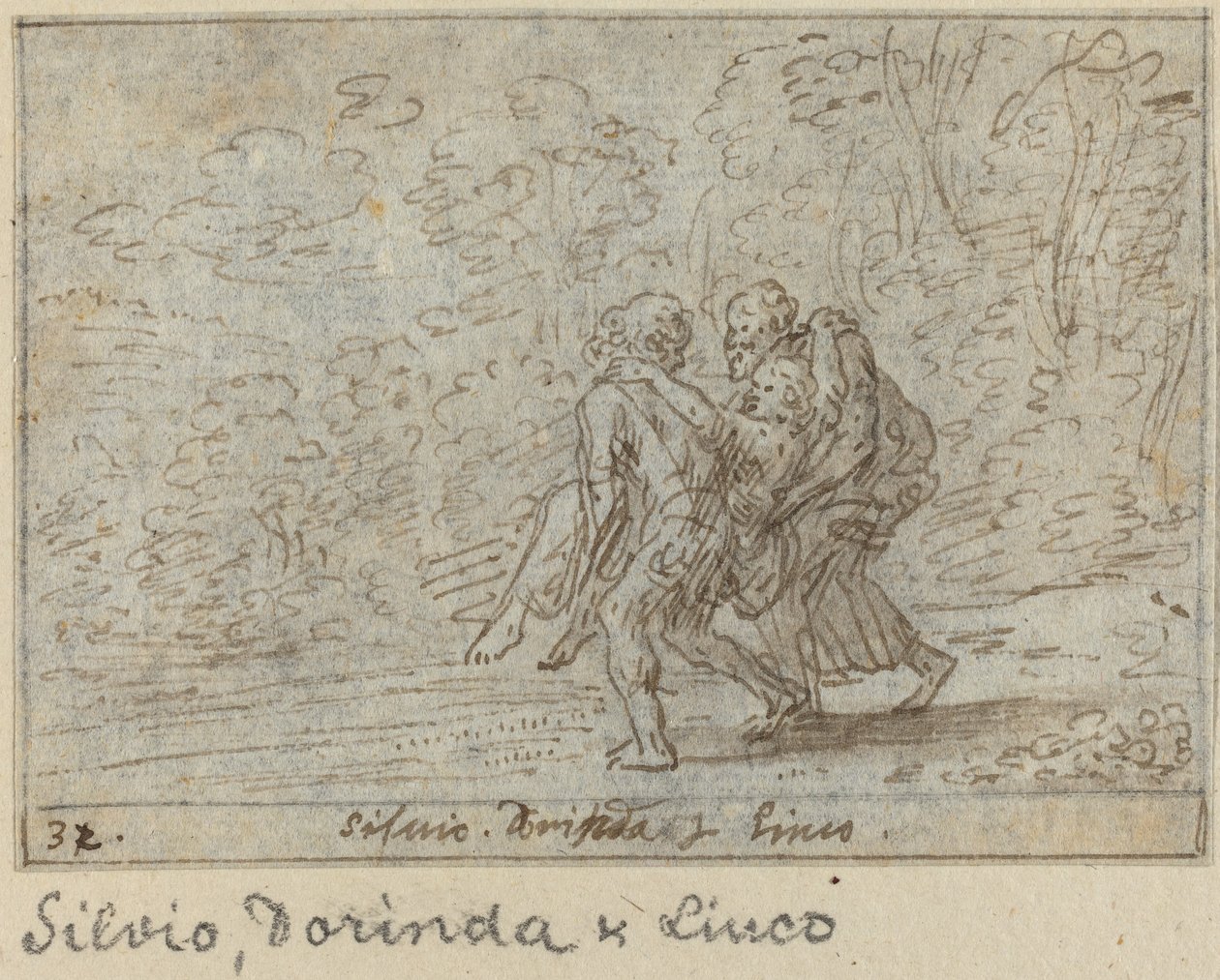 Silvio, Dorinda und Linco von Johann Wilhelm Baur