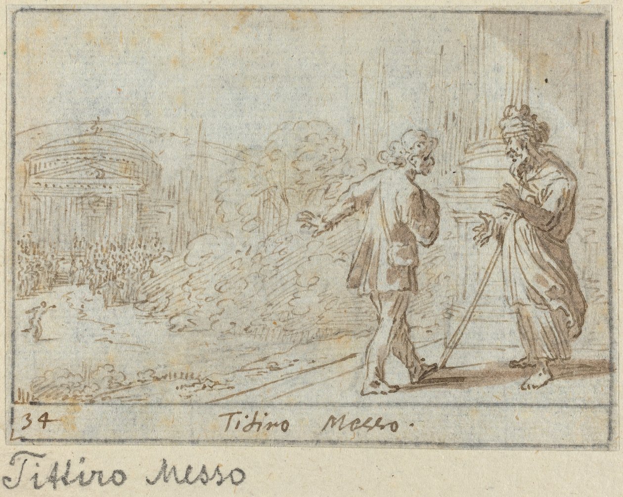 Titiro und Messo, 1640 von Johann Wilhelm Baur