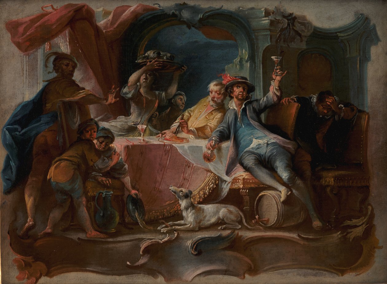 Der verlorene Sohn verschwendet sein Erbe von Johann Wolfgang Baumgartner