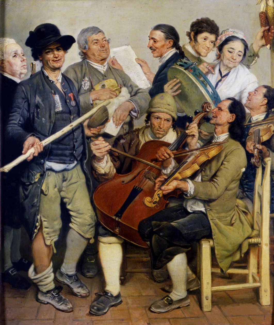 Musiker La Scartocciata, ca. 1778 von Johann Zoffani