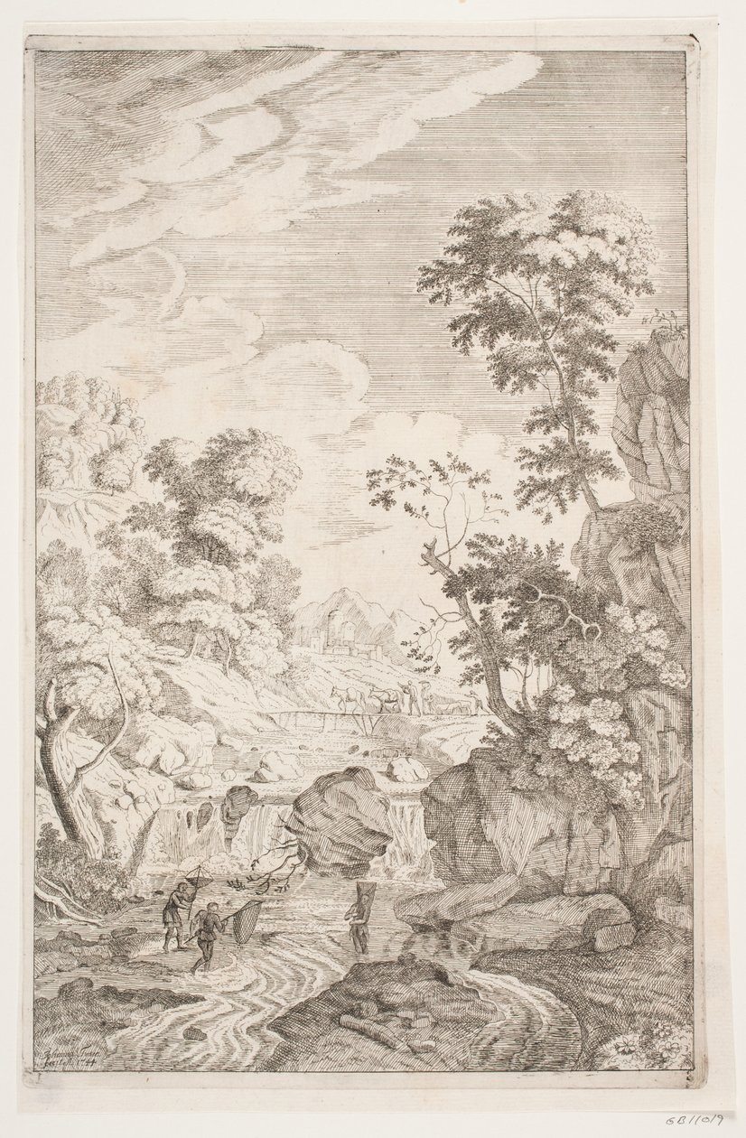 Felslandschaft mit Wasserfall von Johanna Fosie