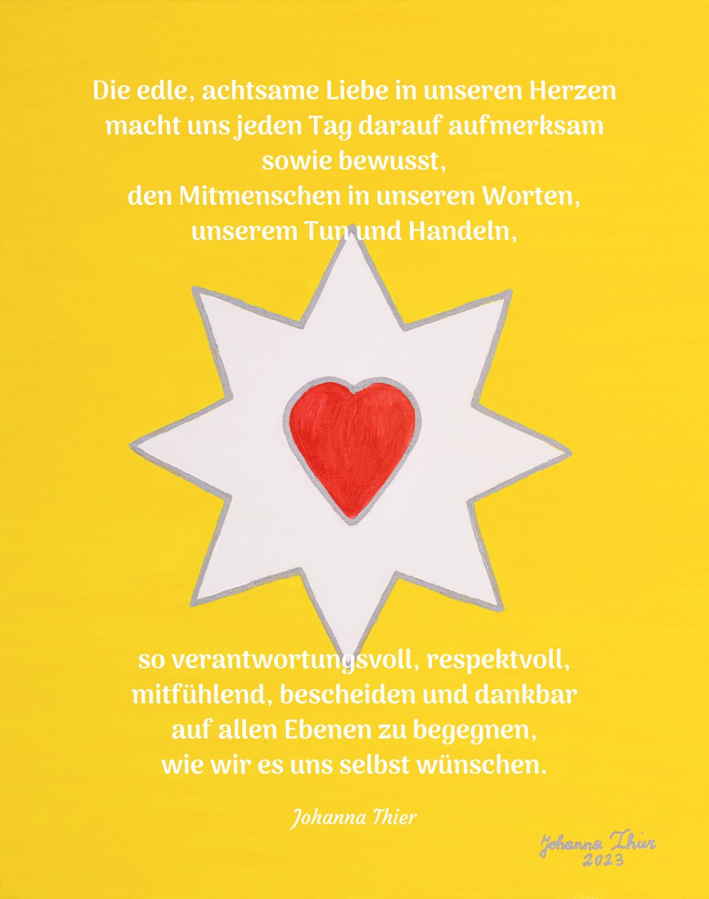 Der freudebringende Herzliebe-Stern - Version 1 von Johanna Thier