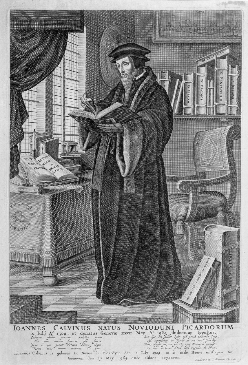 Johannes Calvin (1509-64) von Johannes and Mortier, Cornelis Covens