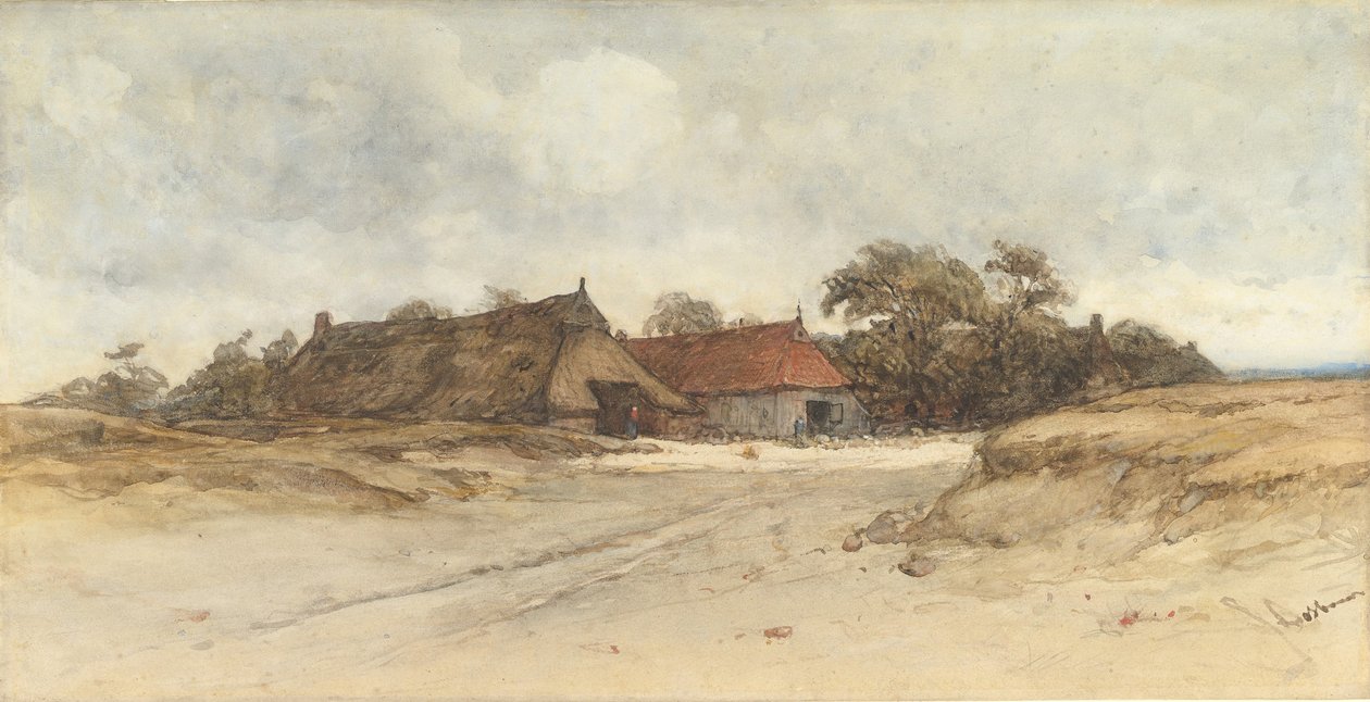 Bauernhäuser, 19. Jahrhundert von Johannes Bosboom