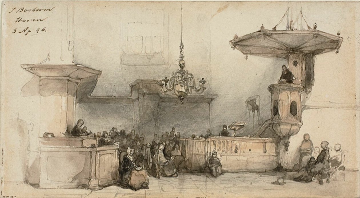 Innenraum einer Kirche von Johannes Bosboom