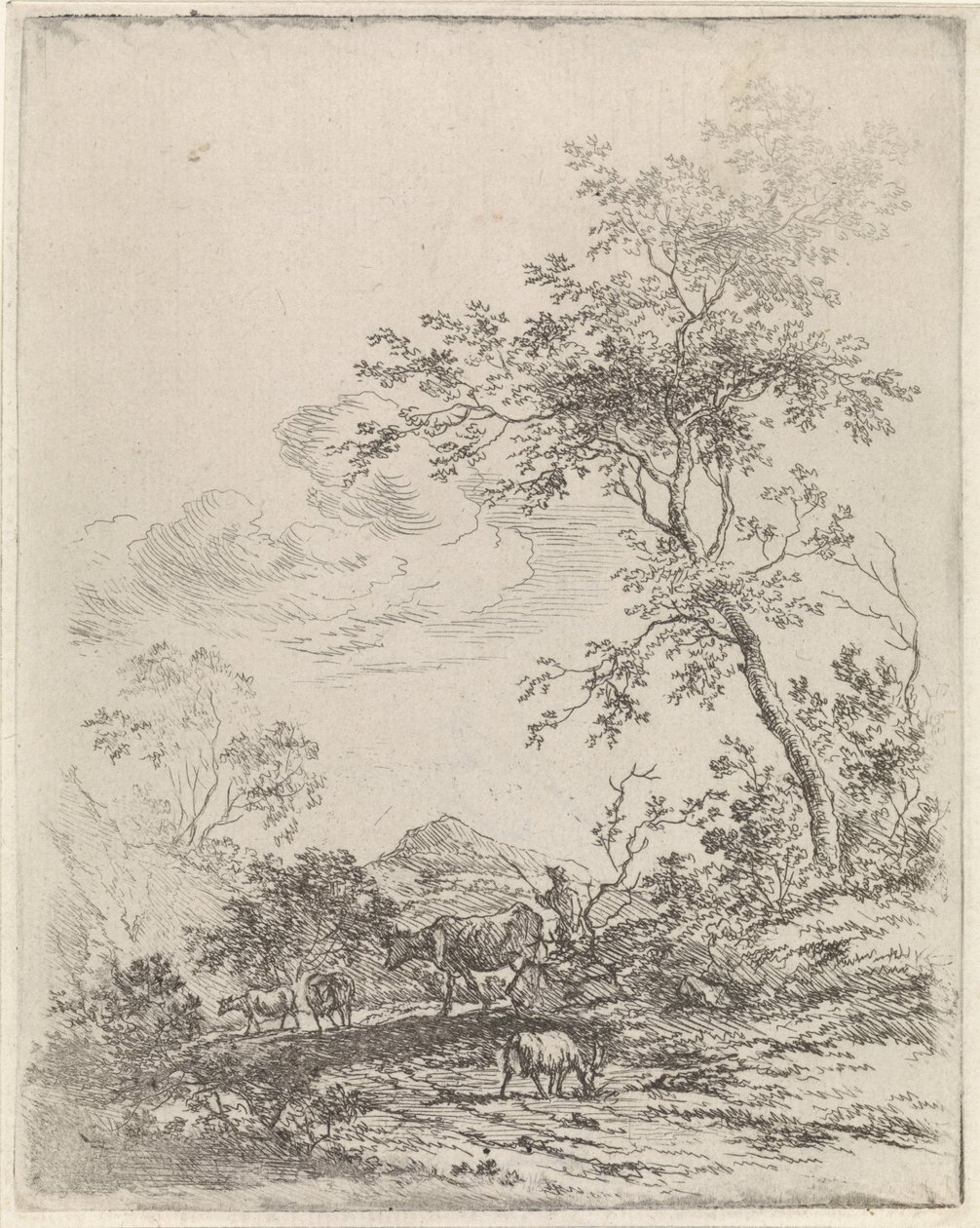 Berglandschaft mit Vieh von Johannes Christiaan Janson