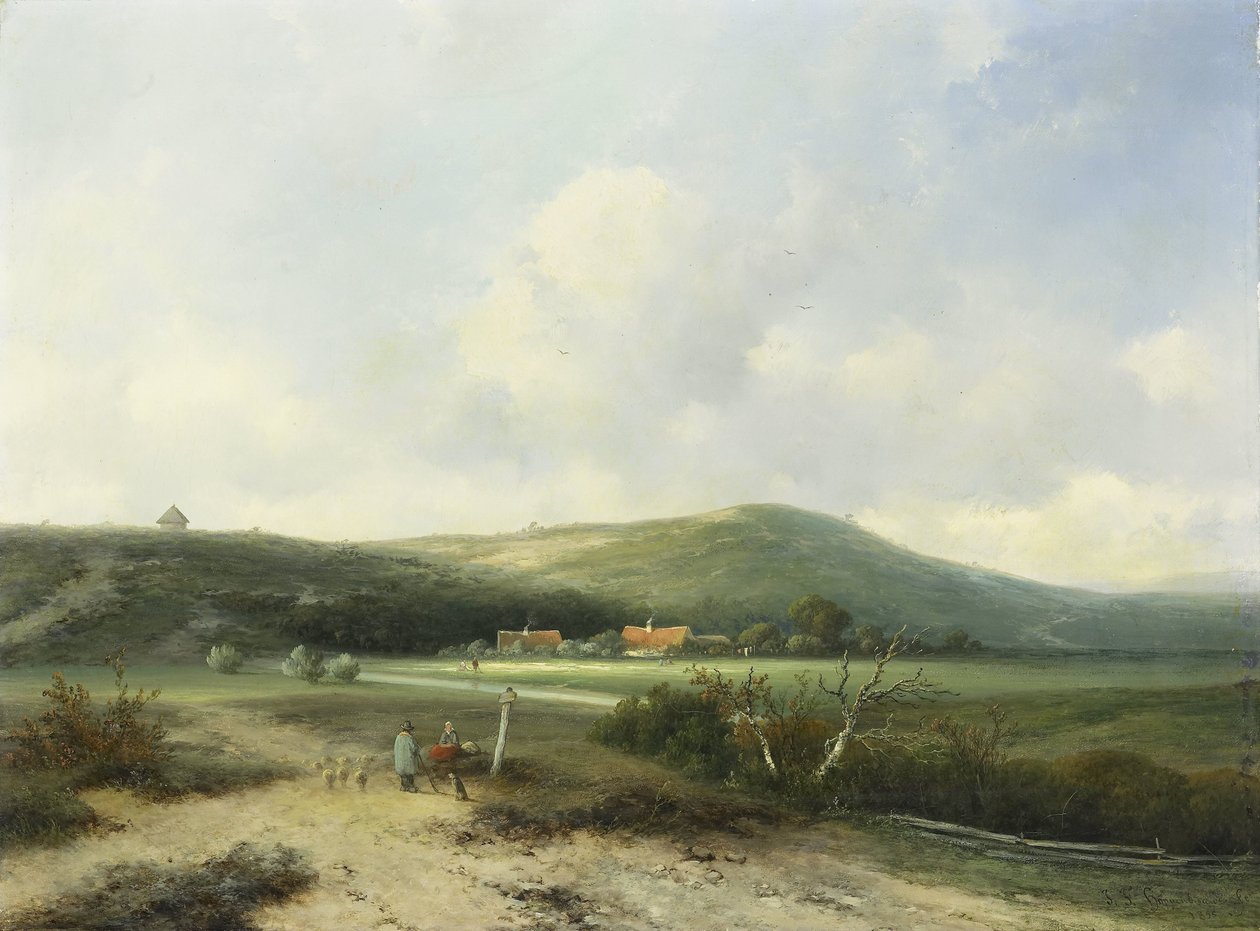 Ansicht in den Dünen von Johannes Franciscus Hoppenbrouwers