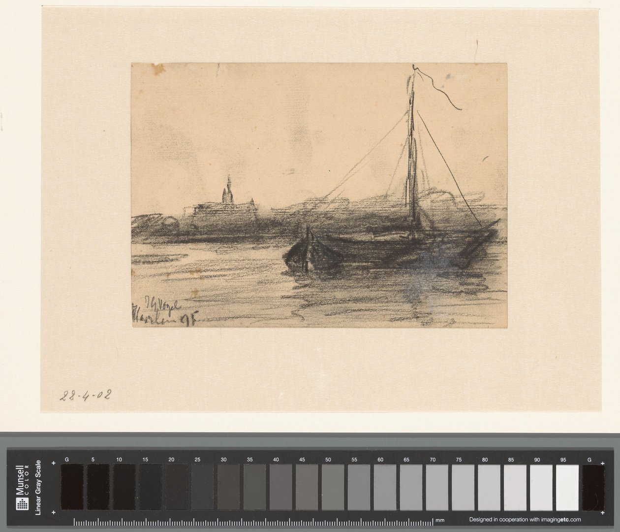 Ansicht von Haarlem vom Wasser von Johannes Gijsbert Vogel