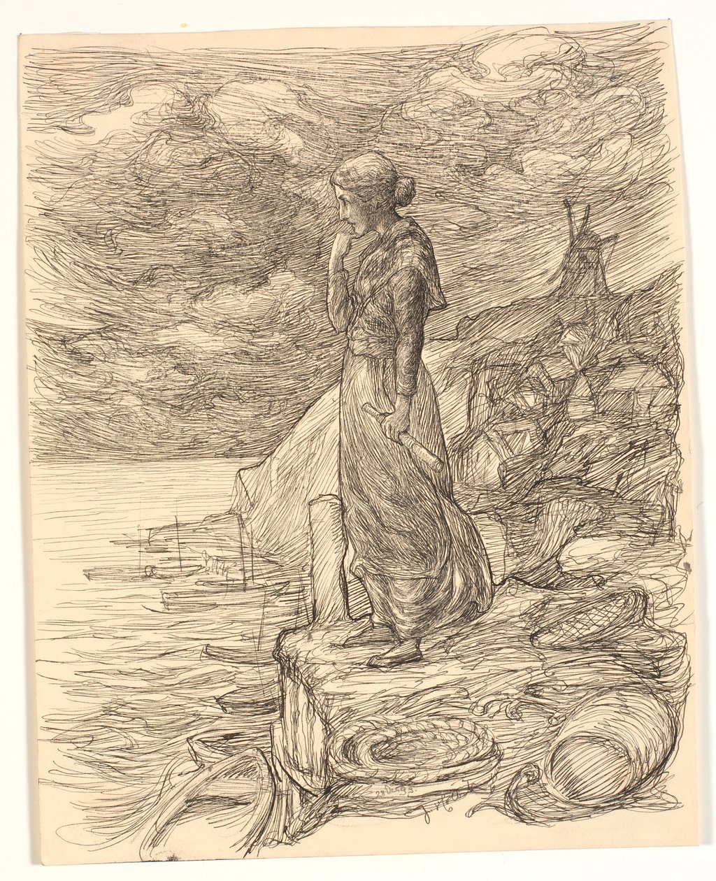 Illustration zu Alfred Tennysons "Enoch Arden" von Johannes Holbek