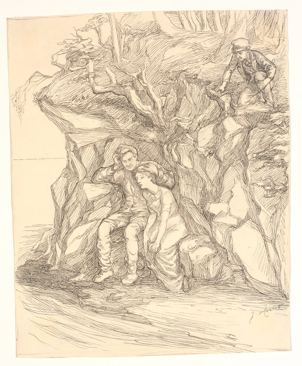 Illustration zu Alfred Tennysons "Enoch Arden" von Johannes Holbek
