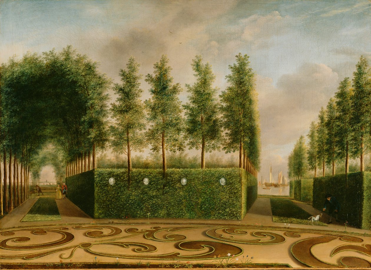 Ein formaler Garten, 1766 von Johannes Janson