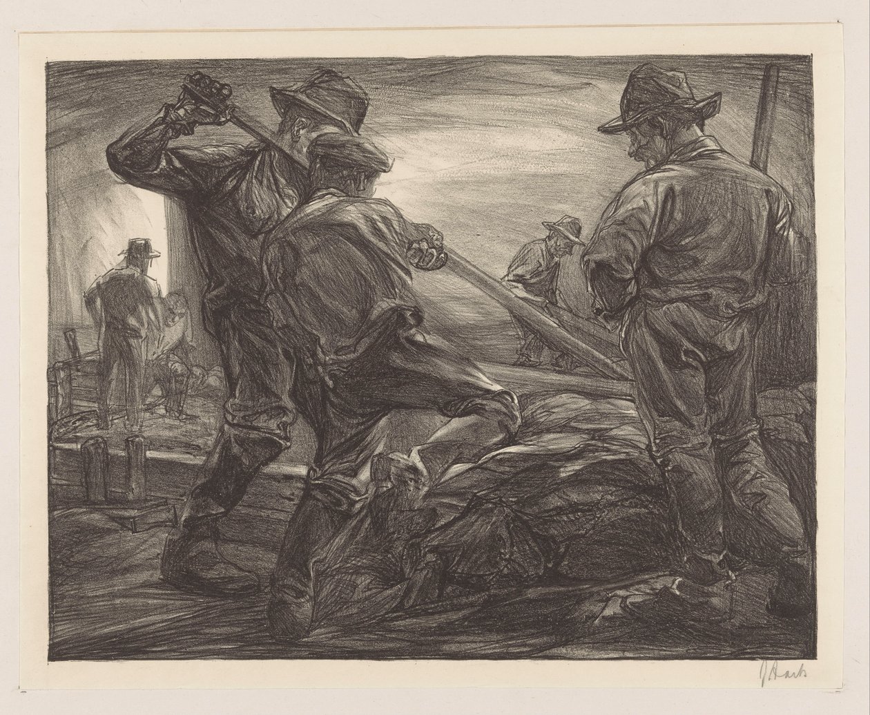Deicharbeiter von Johannes Josephus Aarts (signed by artist)