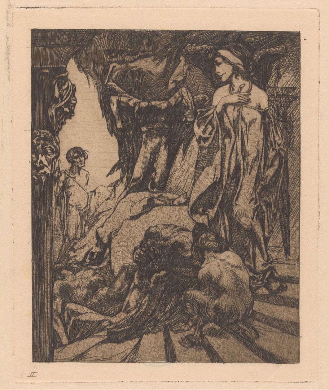 Ödipus und die Sphinx von Johannes Josephus Aarts