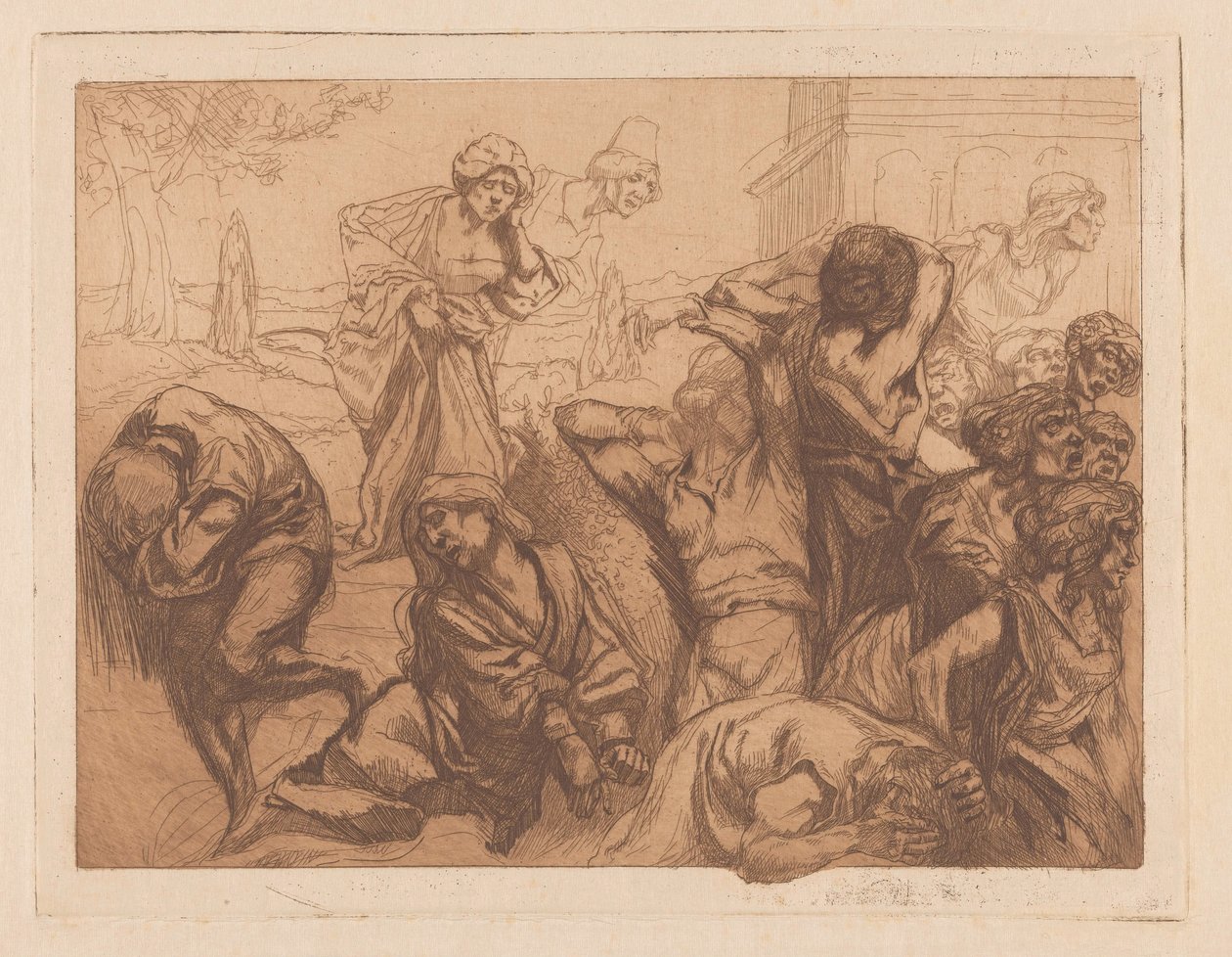 Erschrockene Frauen von Johannes Josephus Aarts