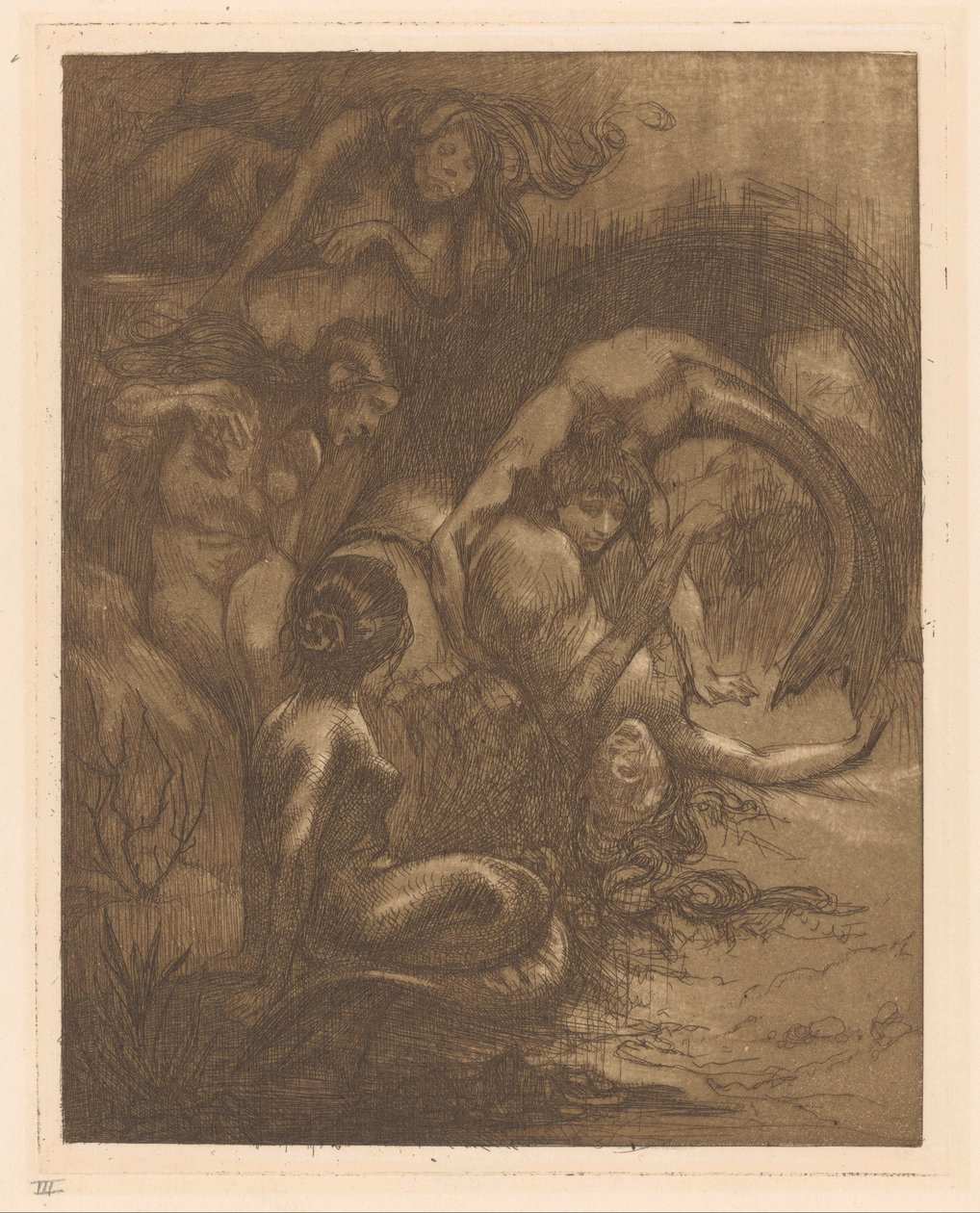 Fünf Meerjungfrauen von Johannes Josephus Aarts