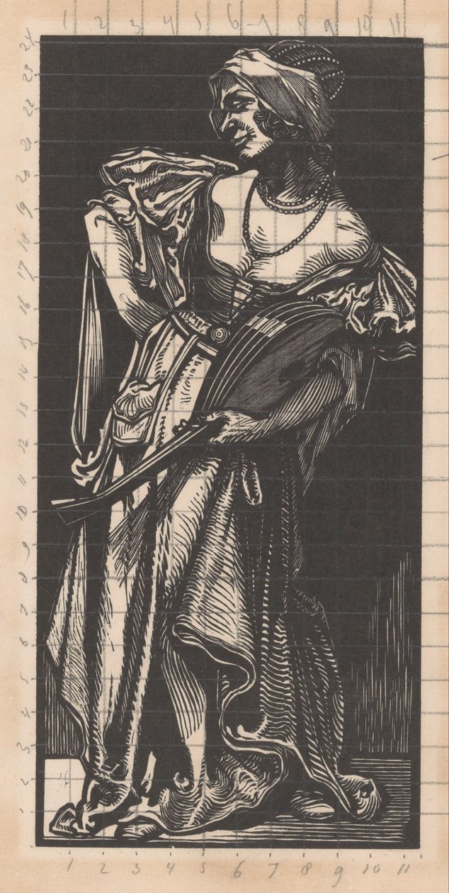 Frau mit Laute von Johannes Josephus Aarts