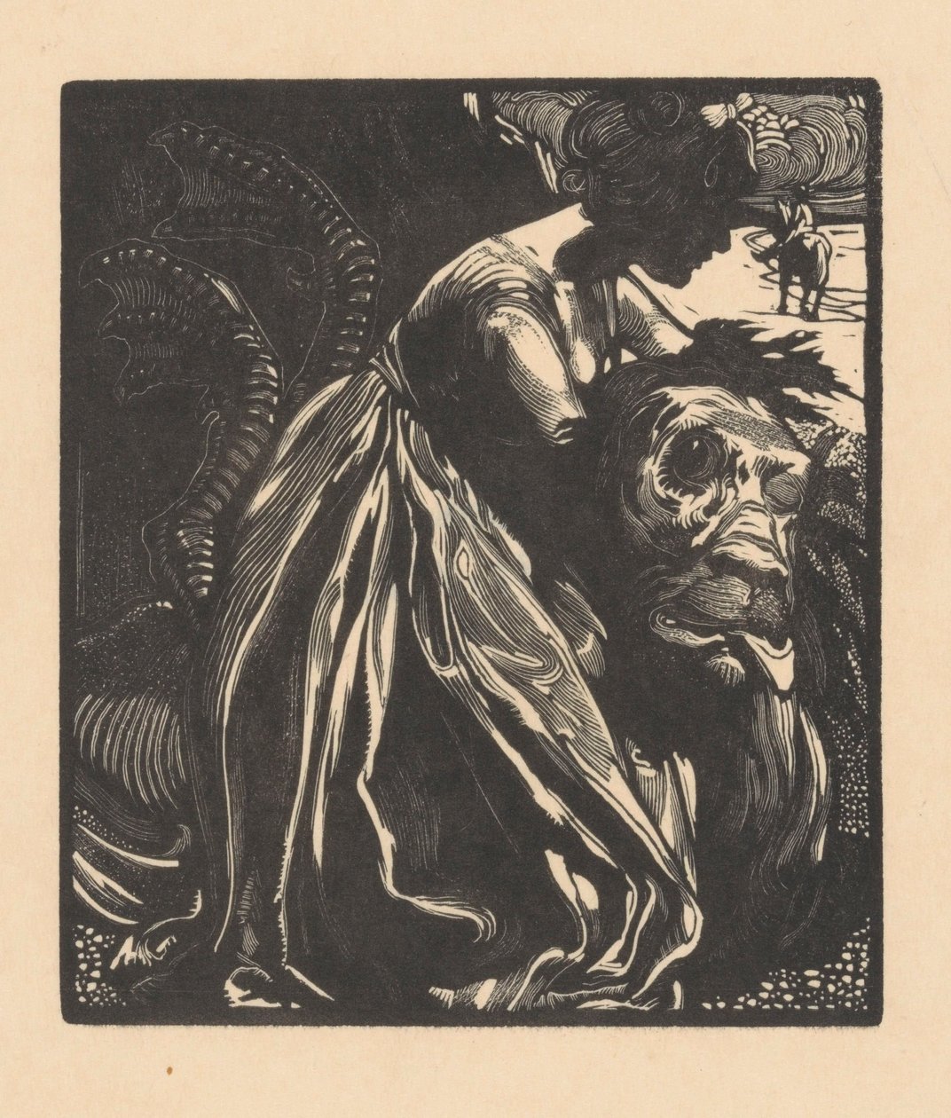 Frau mit Monster von Johannes Josephus Aarts