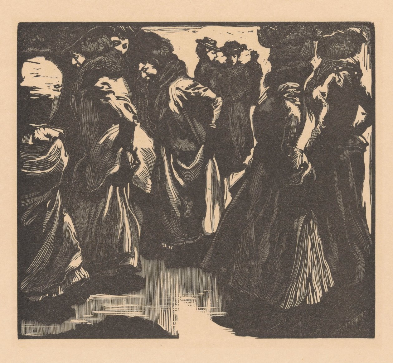Frauen im Regen von Johannes Josephus Aarts