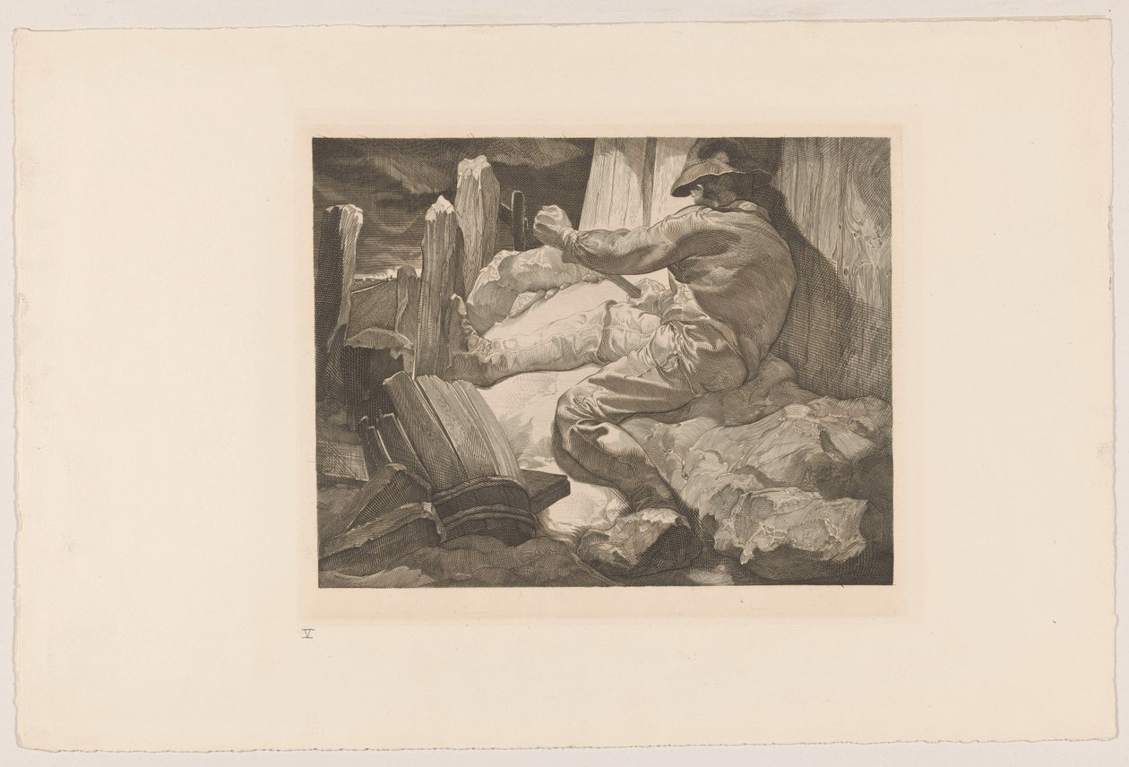 Arbeiter beim Rudern von Johannes Josephus Aarts