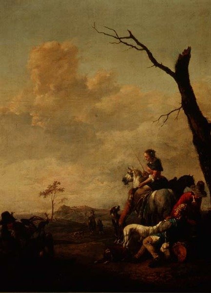 Ruhe nach der Jagd von Johannes Lingelbach