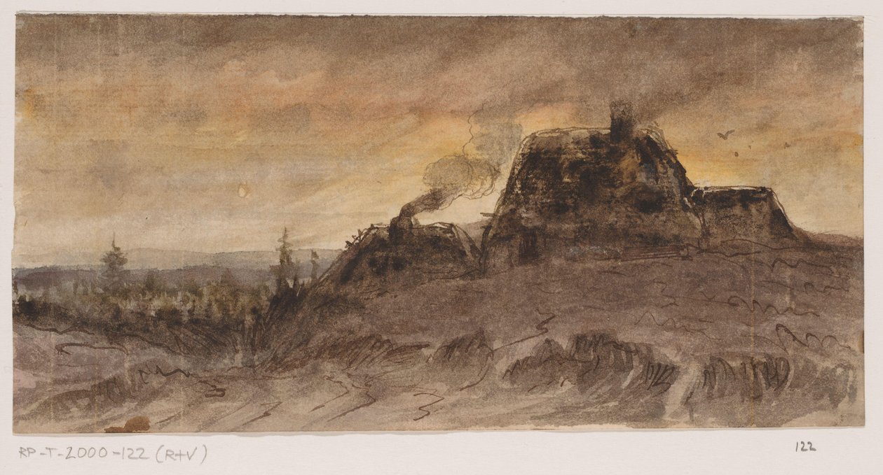Tagelöhnerhäuser von Johannes Tavenraat (signed by artist)
