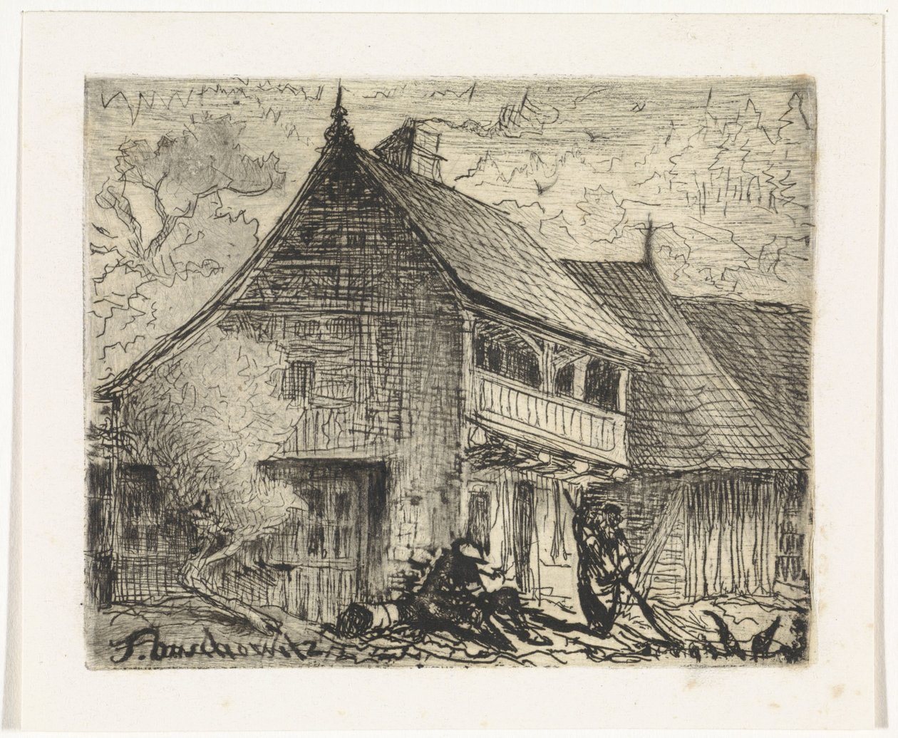 Häuschen in Auschwitz in Böhmen von Johannes Tavenraat