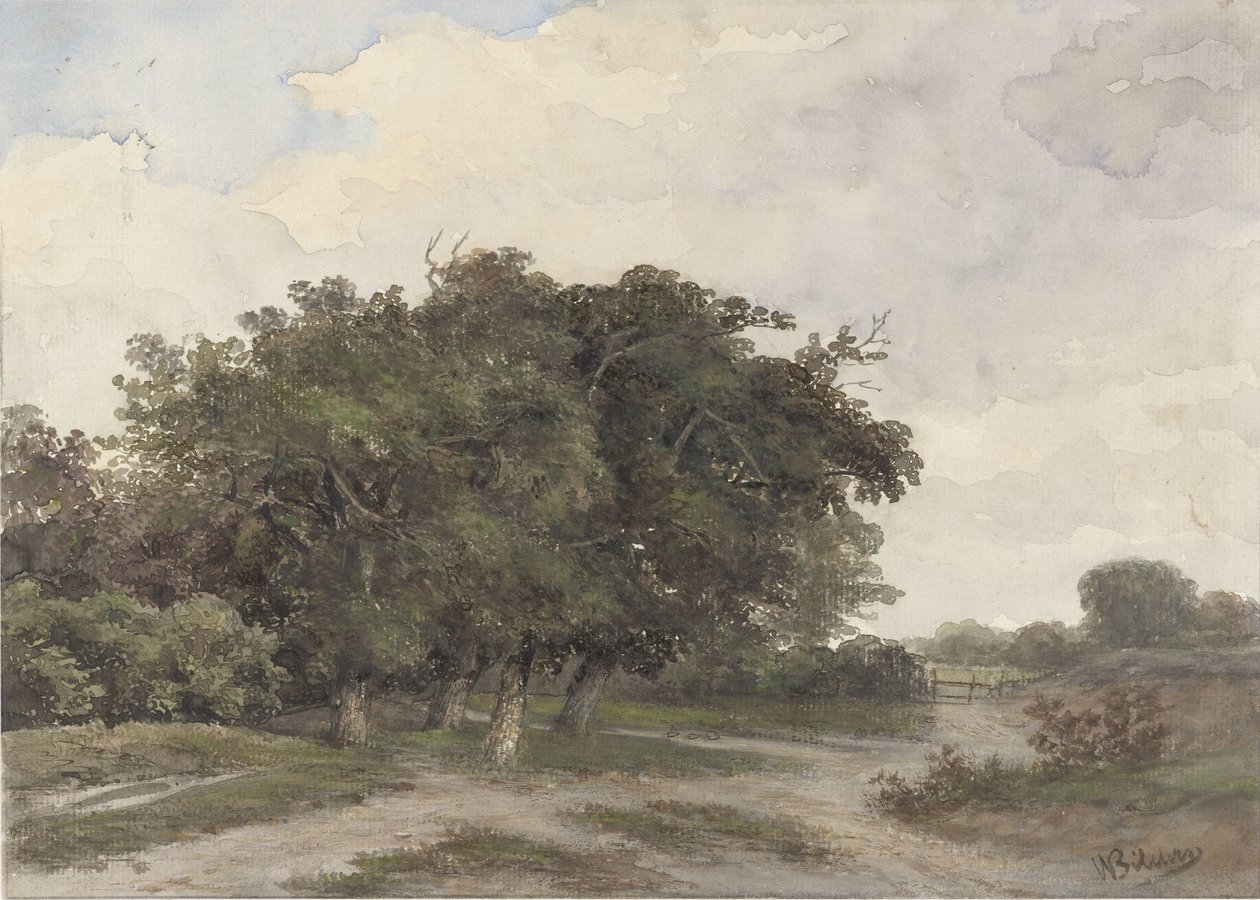 Landschaft mit Bäumen von Johannes Warnardus Bilders