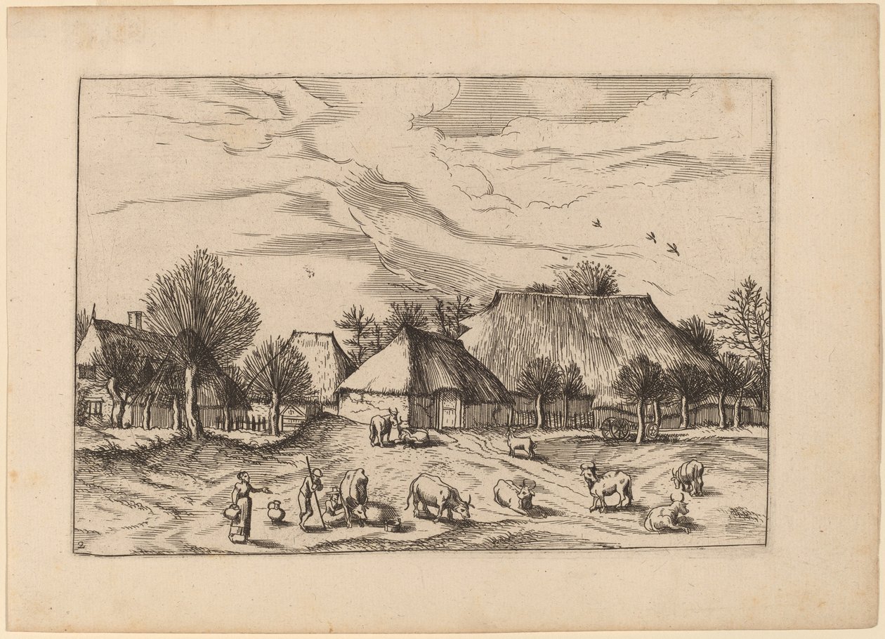 Bauernhöfe von Johannes and Lucas van Doetechum after Master of the Small Landscapes