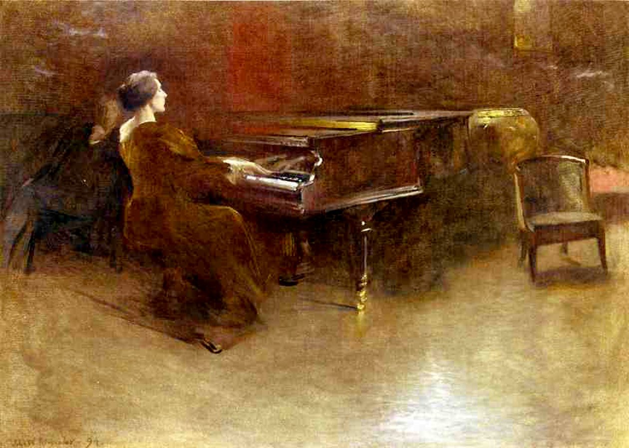 Am Klavier, 1894 von John Alexander