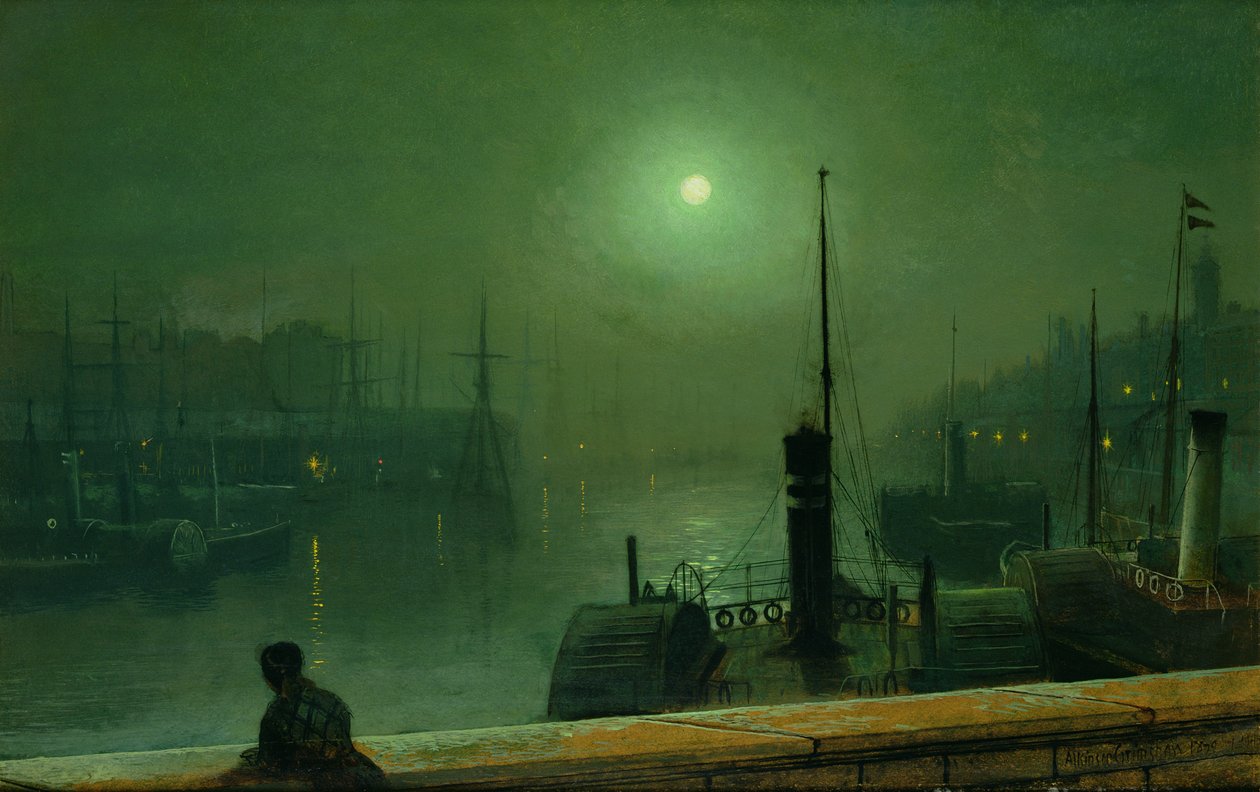 Am Clyde, Glasgow, 1879 von John Atkinson Grimshaw