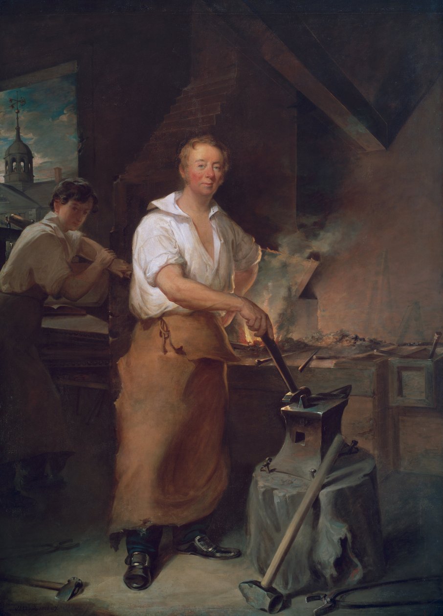 Pat Lyon an der Schmiede von John Neagle