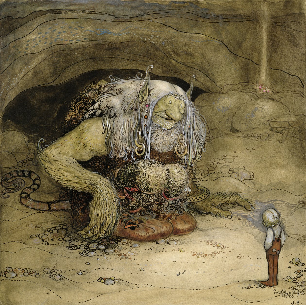 Der Troll und der Junge von John Bauer