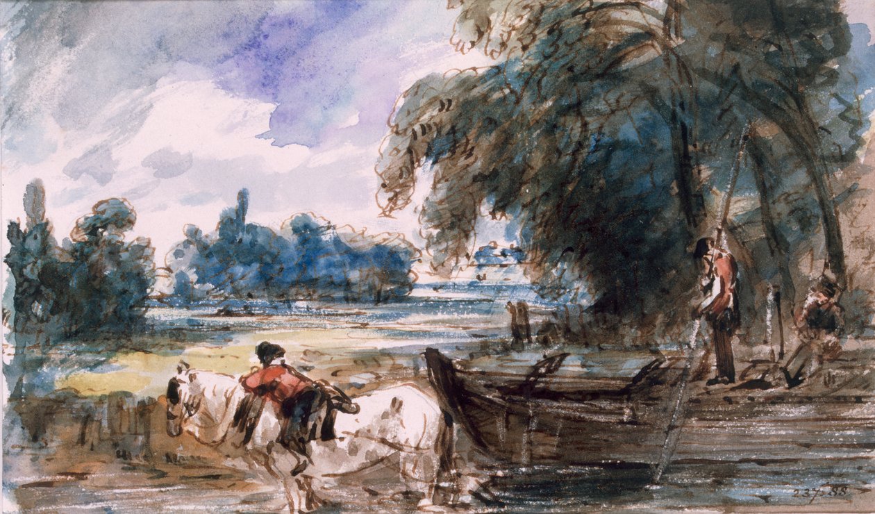 Ein Lastkahn auf dem Stour von John Constable