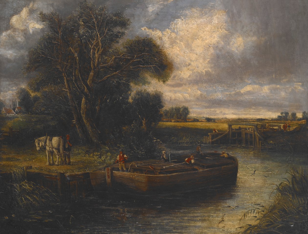 Barke auf dem Kanal von John Constable