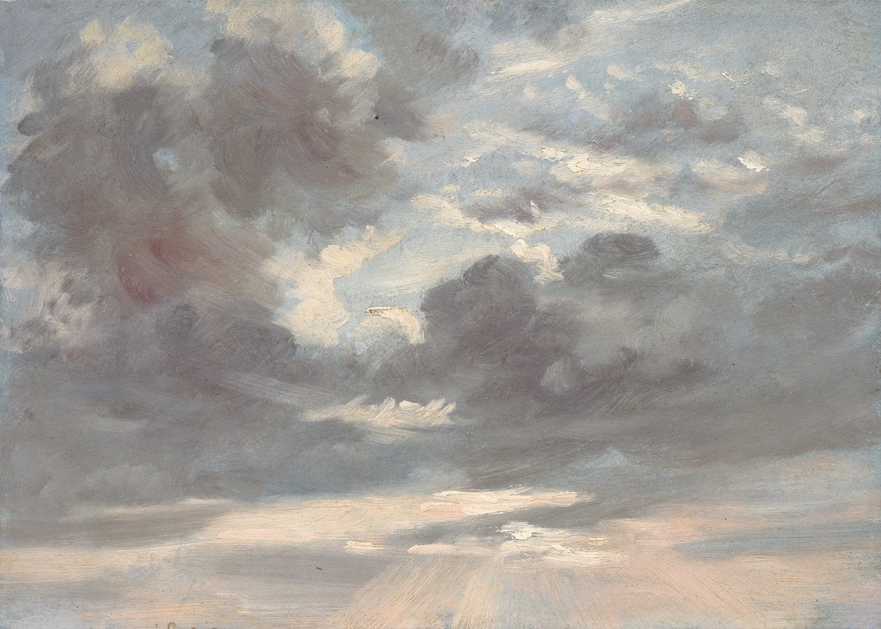 Wolkenstudie: Stürmischer Sonnenuntergang, 1821-2 von John Constable