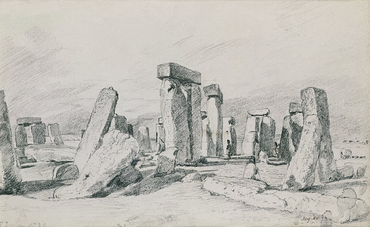 Stonehenge, Wiltshire, 1820 (Zeichnung) von John Constable