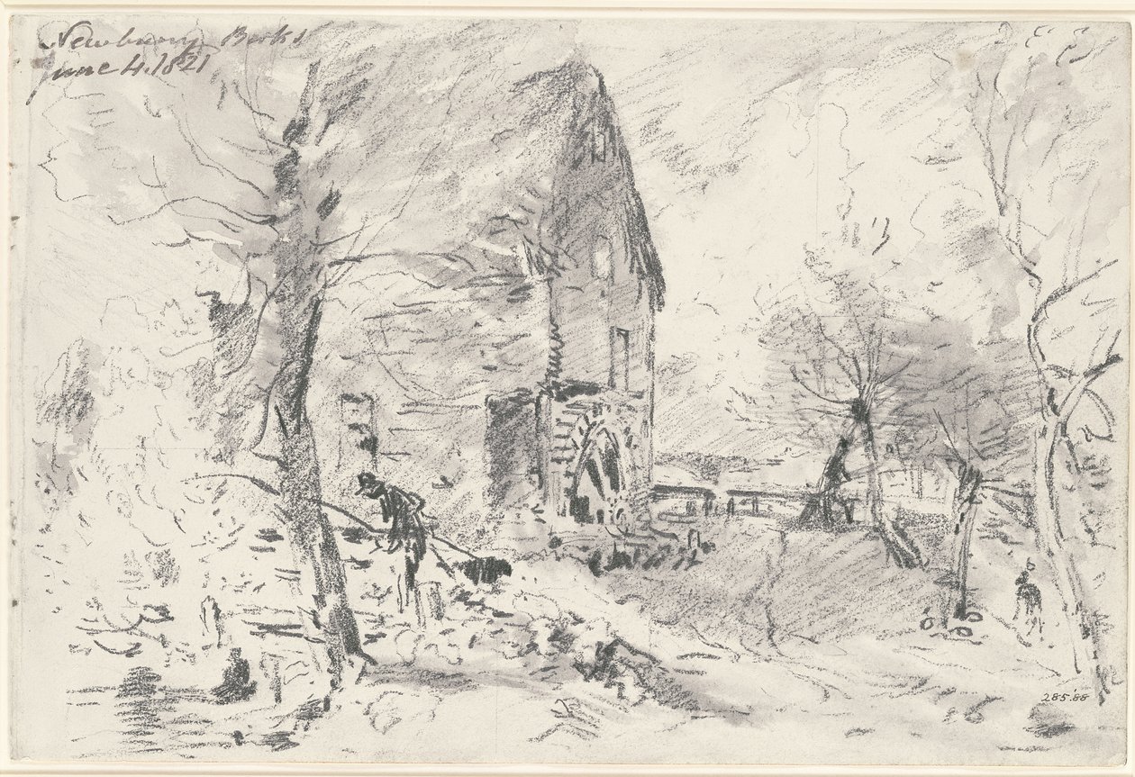 Wassermühle bei Newbury (Bleistift) von John Constable