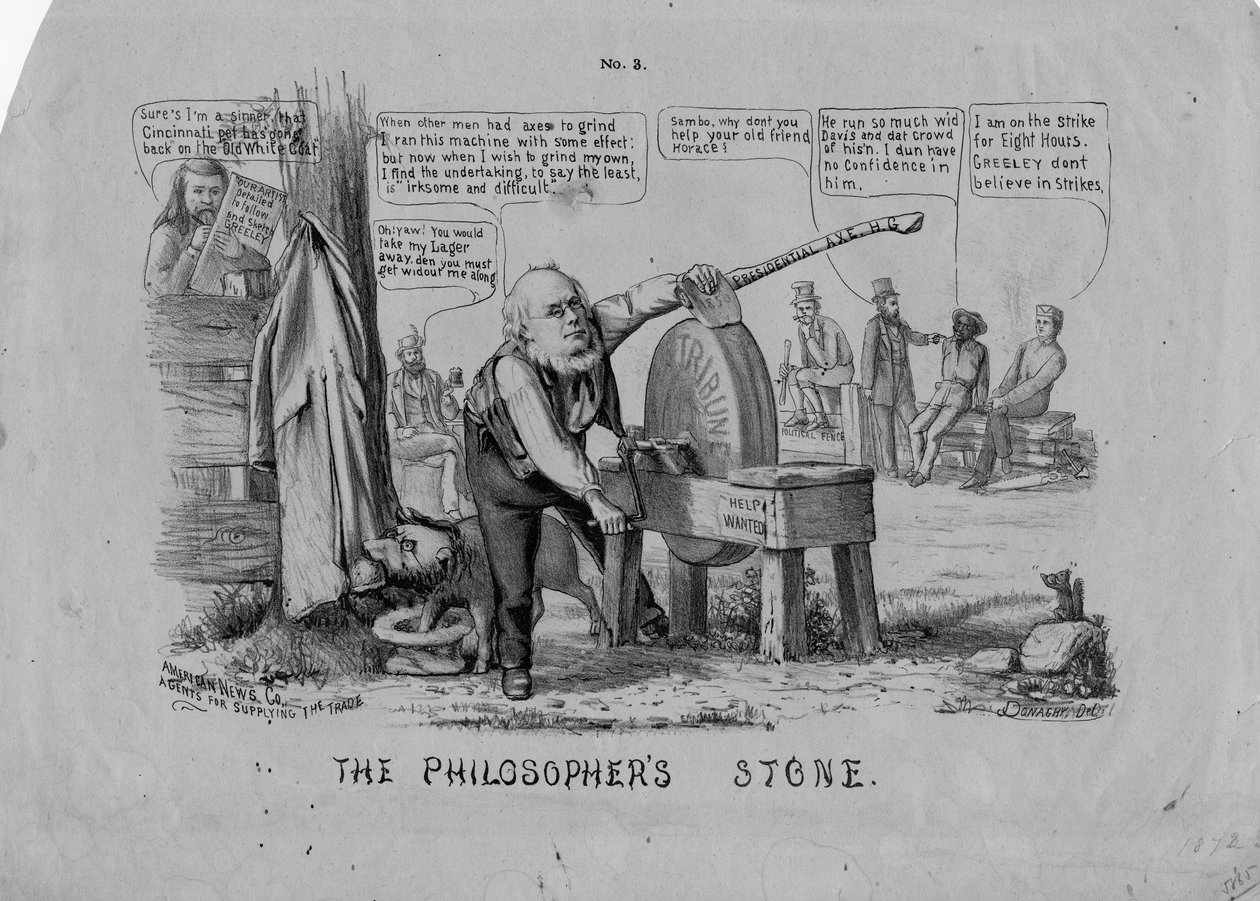 Der Stein der Weisen, veröffentlicht von American News Co., New York, ca. 1872 von John Donaghy