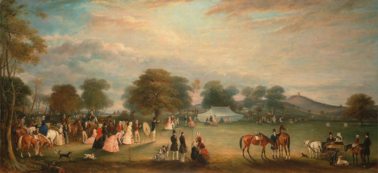 Bogenschießen-Treffen im Bradgate Park, Leicestershire von John E. Ferneley